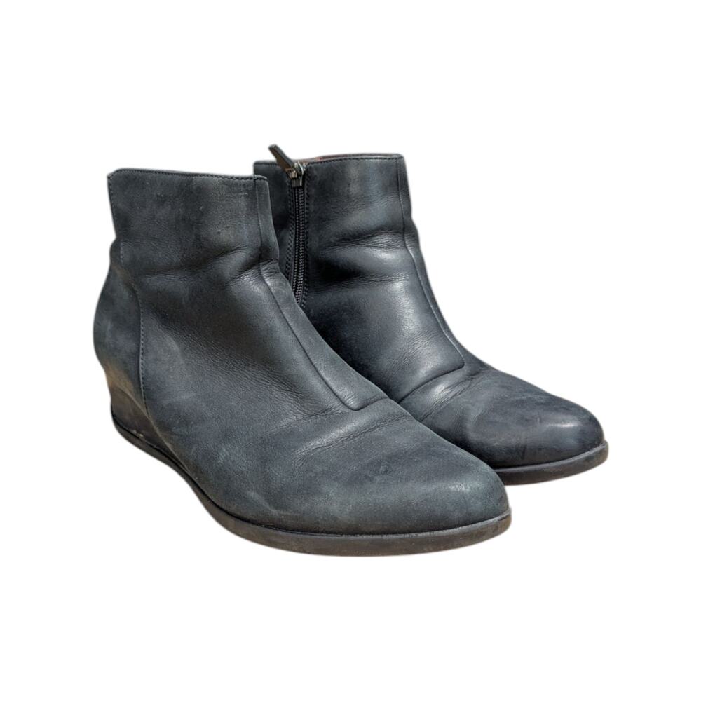Dansko Serenity Waterproof Wedge Ankle Boots Black Booties Womens 11 Plain Shoes